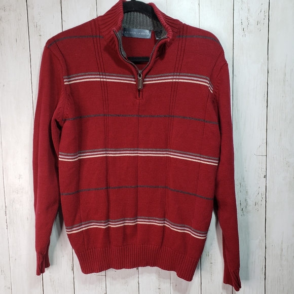 Oscar de la Renta Other - Oscar De La Renta Men's Red Cotton ¼ Zip Sweater
